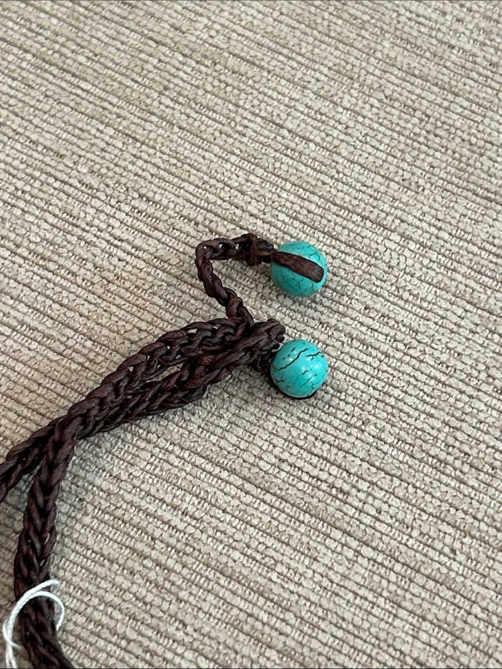 Handcrafted Black Beaded Necklace with Turquoise howlite stone Accent image 3
